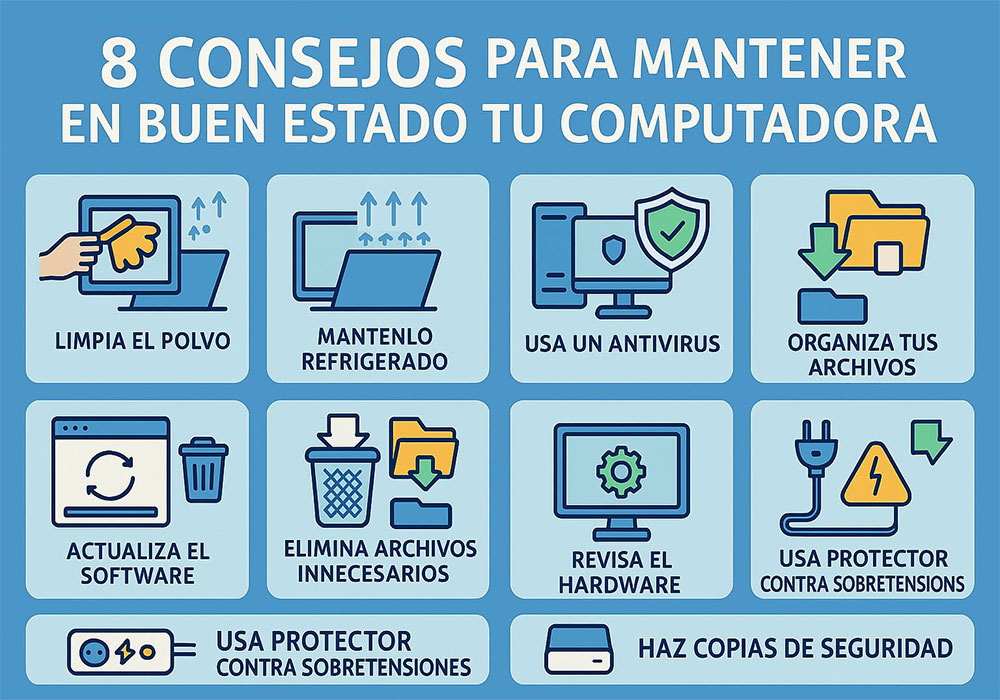 8 consejos para mantener en buen estado tu computadora