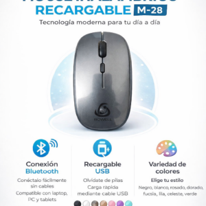 Mouse Inalámbrico Recargable (Rowell)